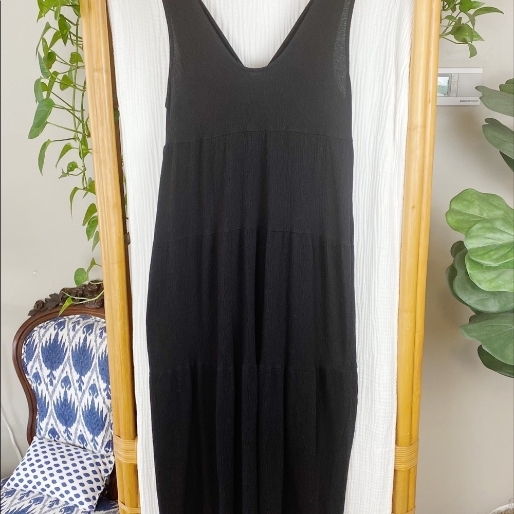 SANCTUARY DELPHINA TIERED BLACK MAXI DRESS - Picture 13 of 15